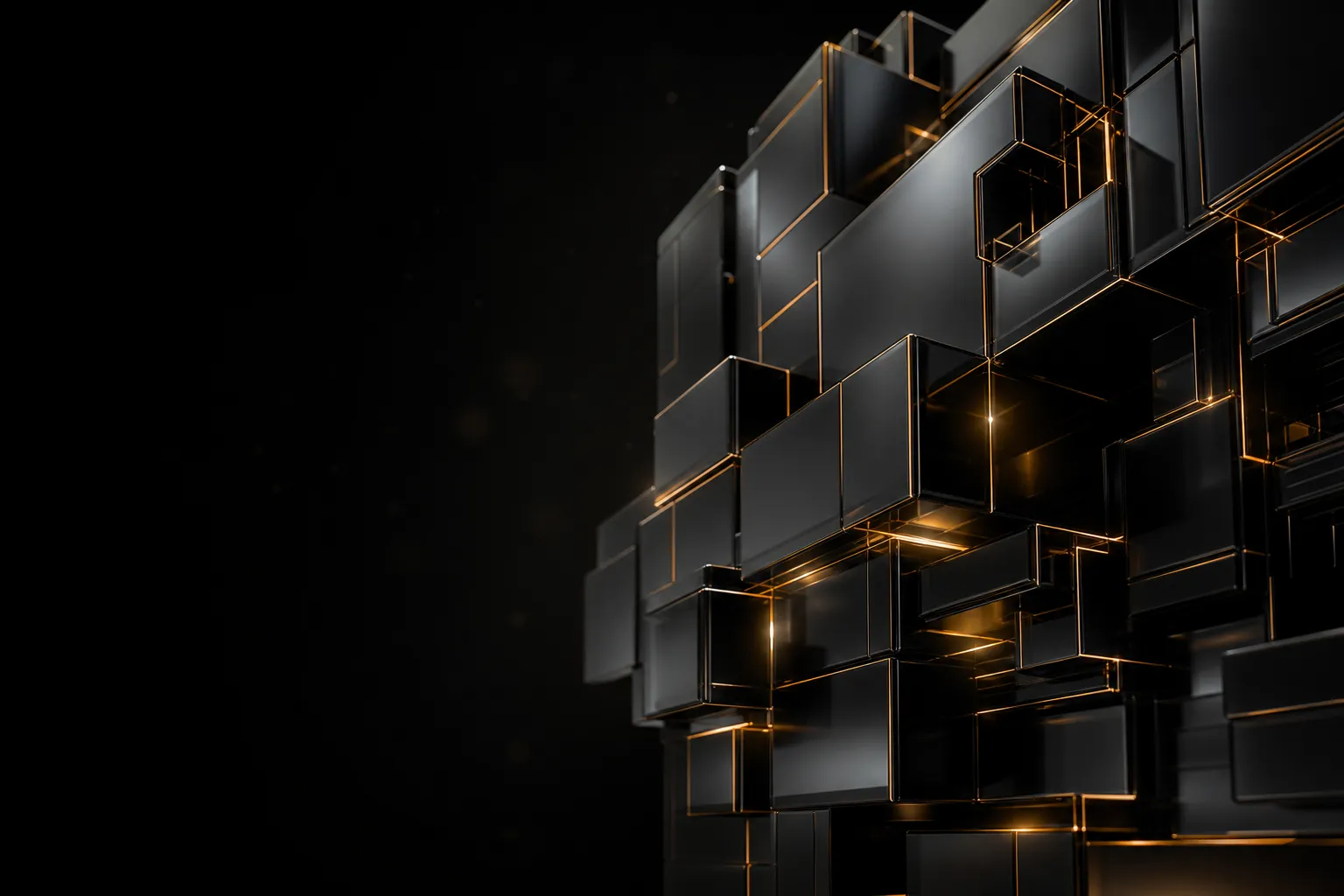 Interlocking dark modules with gold seams